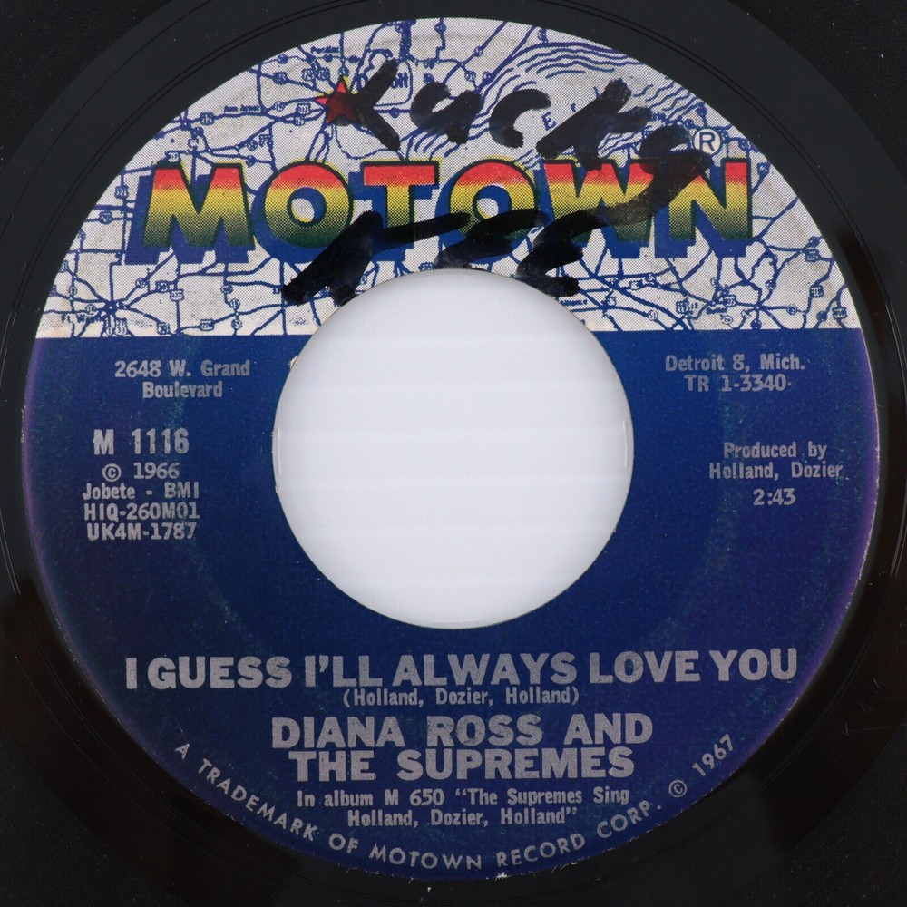 Diana Ross And The Supremes – In And Out Of Love/I Guess 45 rpm Vinyl Record 7"